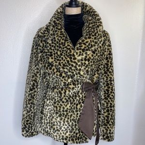 Nine West Leopard Jacket Size Large